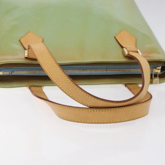 LOUIS VUITTON Monogram Vernis Houston Hand Bag Baby Blue - Picture 7 of 14
